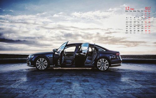 2017年12月全新奥迪a8高清帅气日历壁纸
