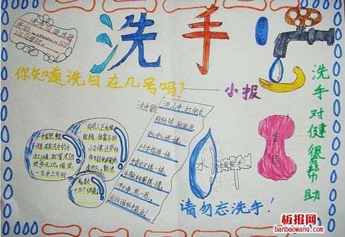 全球洗手日手抄报