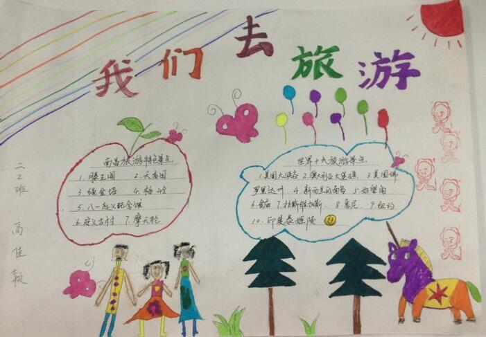 文明旅游手抄报图片大全