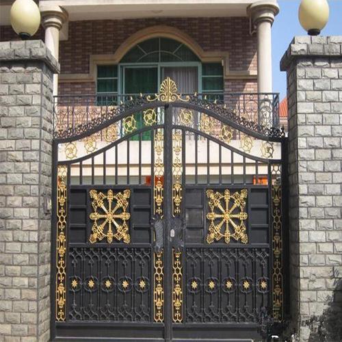 铁艺大门庭院双开门别墅围墙大门铸铁农村院子大门小区防盗对开门