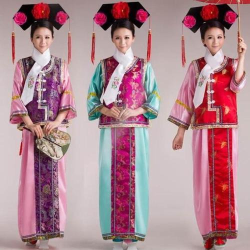 女装清朝古装还珠格格服装满族旗服宫女后宫甄嬛传演出服格格服装