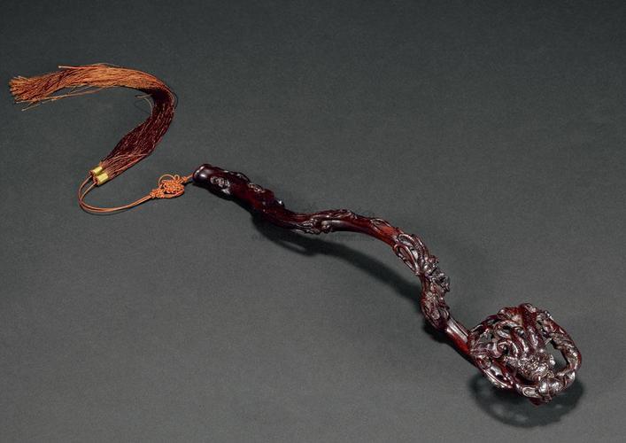 0253 清 紫檀佛手如意