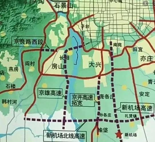 京雄高速公路有跨永定河的区段,在北京市五环路形成北部的起点