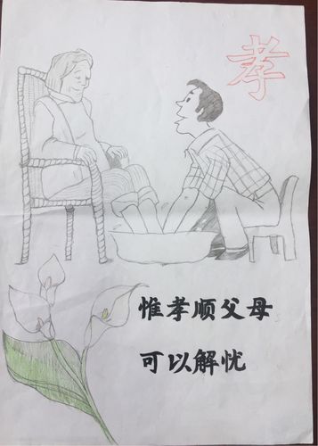 综合性学习--孝亲敬老 从我做起 公益海报获奖作品展示