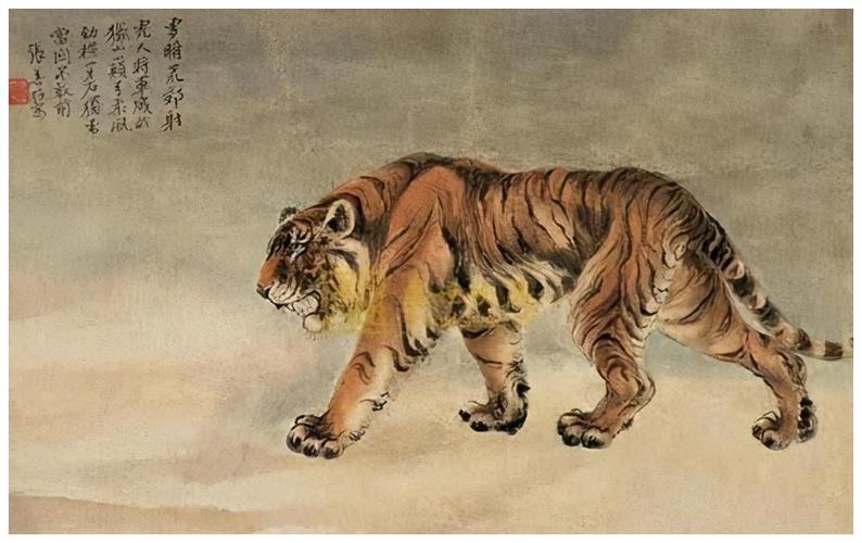 张大千醉酒画虎被日本人花高价买走,酒醒后羞愧万分,发誓永不画虎