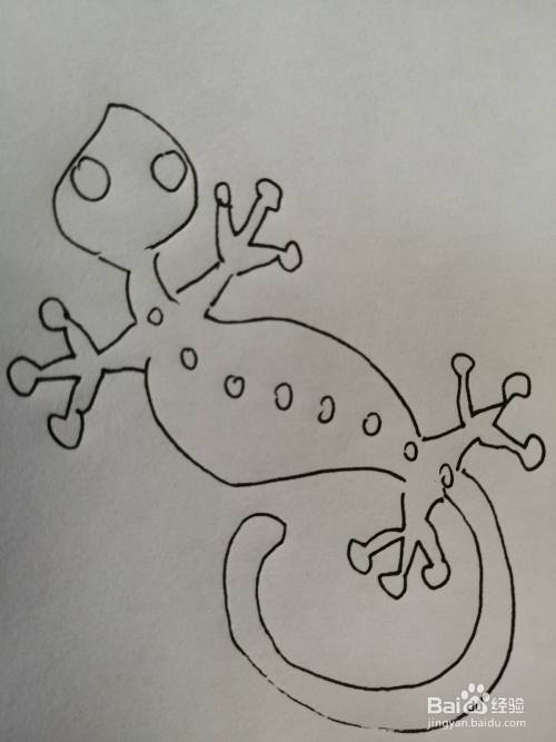 可爱的小蜥蜴怎么画