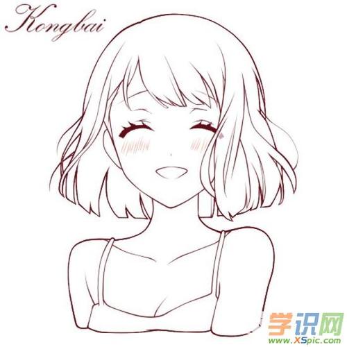 动漫图片素描女孩_动漫作品素描女孩