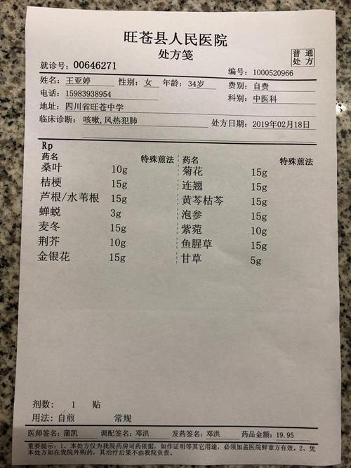 咳嗽晚吃中药一副2天