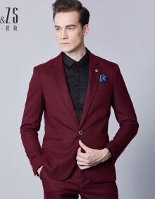 gd&zs/格度·佐致男士枣红色正装西服修身商务礼服西装套装上衣 枣