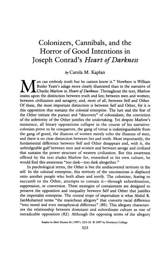 colonizers, cannibals, and the horror of god intentions in