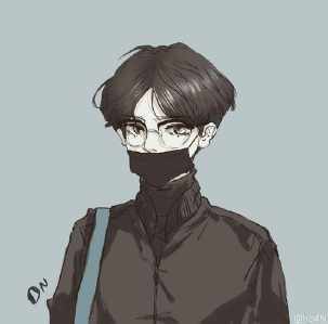 最帅中分男生头像