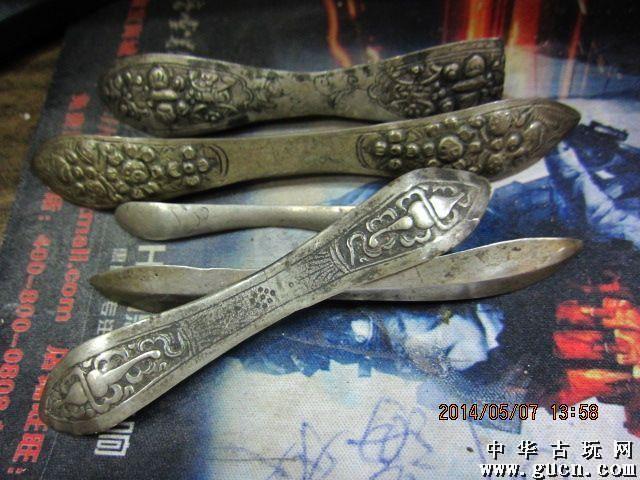 不老奉送[古玩古玉老玉玉器瓷器]清朝时期银簪子5个