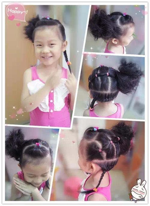 小女孩漂亮发型绑扎方法简单又可爱