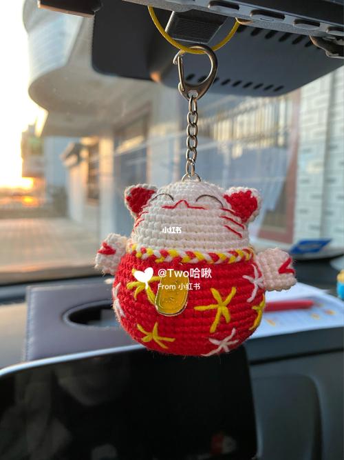 钩针玩偶招财猫附图解_招财猫_玩偶_大红色_兴趣爱好