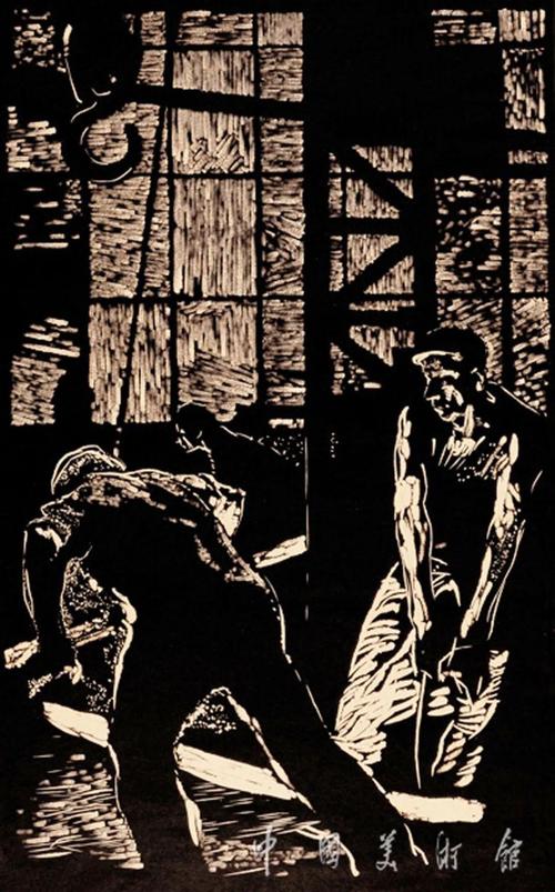 中国美术馆藏 (前苏联)彼得洛夫《春》1958年 42cm×33cm 石版画/纸