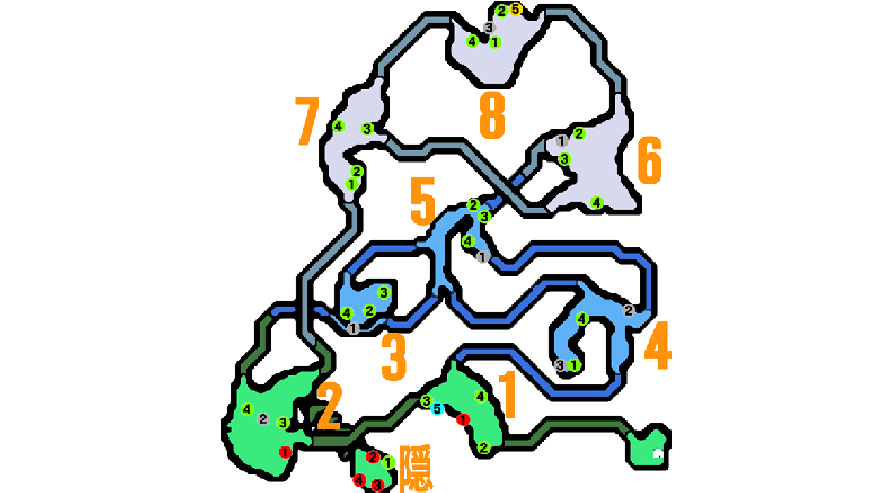 怪物猎人2g地图及采集资料[怪物猎人2]地图:雪山地图及采集资料 (psp)