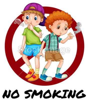 two boys smoking cigarette