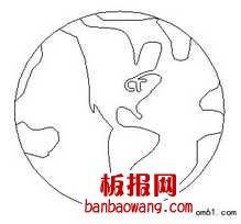 地球仪简笔画
