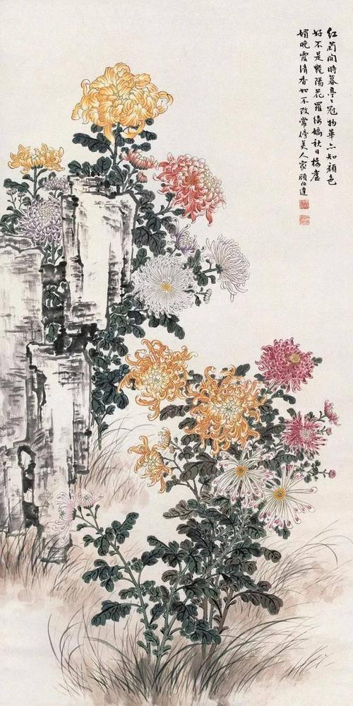 人淡如菊——中国著名国画家顾伯达菊花作品欣赏
