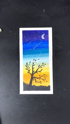 马克笔绘星空_星空_马克笔_简笔画_画个简笔画_文化