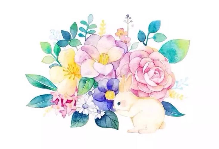 水彩 动物 小清新 温馨 治愈 花萌 二次元 高清