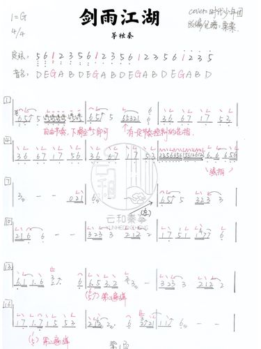 tnt时代少年团《剑雨江湖》|古筝独奏曲谱94_古筝_tnt时代少年团