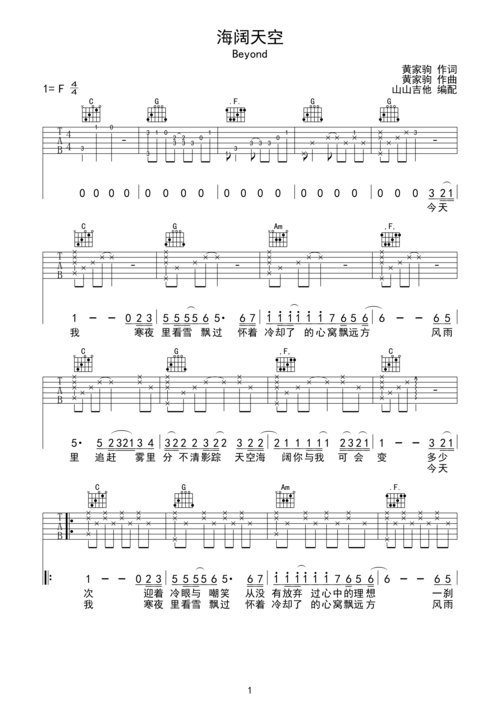 海阔天空-虫虫吉他:www.ccguitar.cn