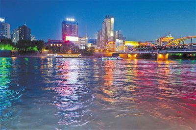 兰州黄河夜景.