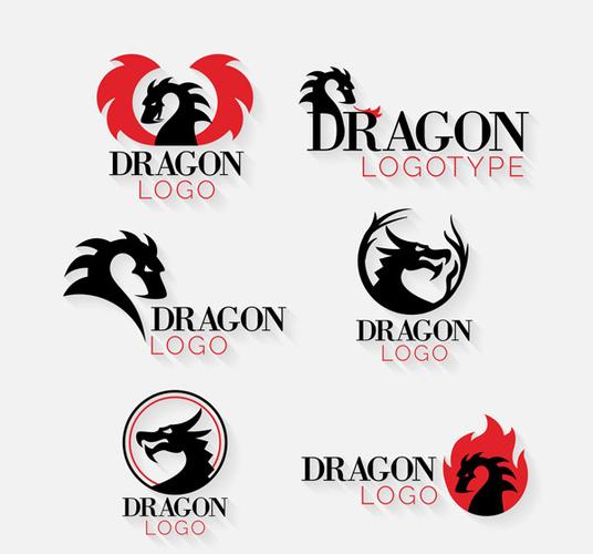 时尚黑色龙标志