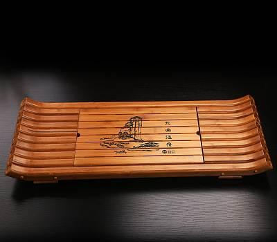 新款竹制茶盘功夫茶具竹茶盘 排水储水嵌入式茶盘茶海茶托盘