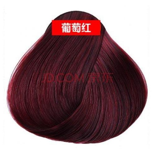 五贝子天然彩色染发膏持久盖白发黑色学生流行闷青亚麻wroda 葡萄红