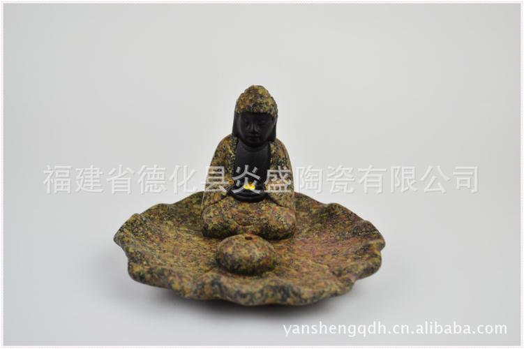 陶瓷佛像印度泰国释迦尼插烛台香炉观音彩绘德化批发