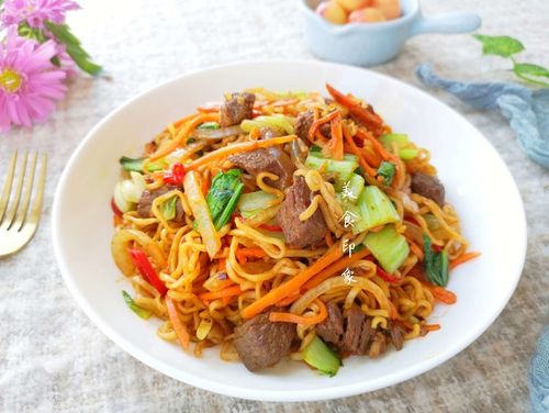 牛肉炒面的成品图