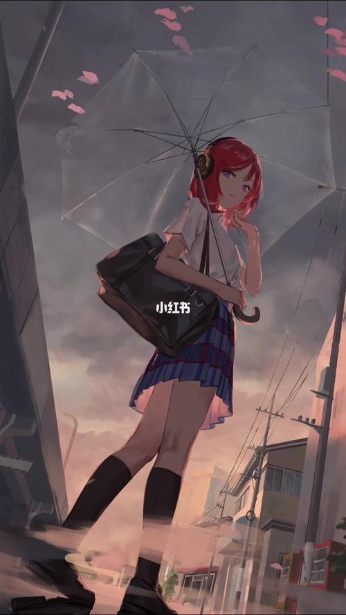 雨中撑伞少女壁纸(σ′▽‵)′▽‵)σ_壁纸_动态壁纸