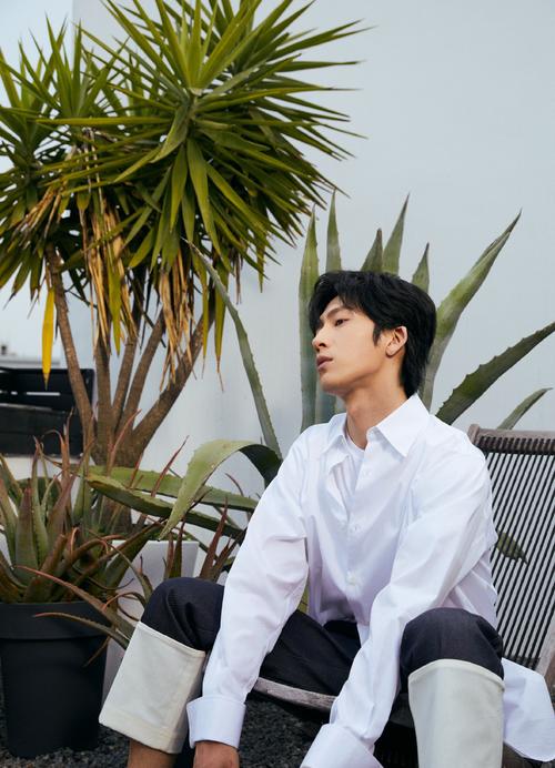 井柏然白色衬衣清爽帅气写真图片29