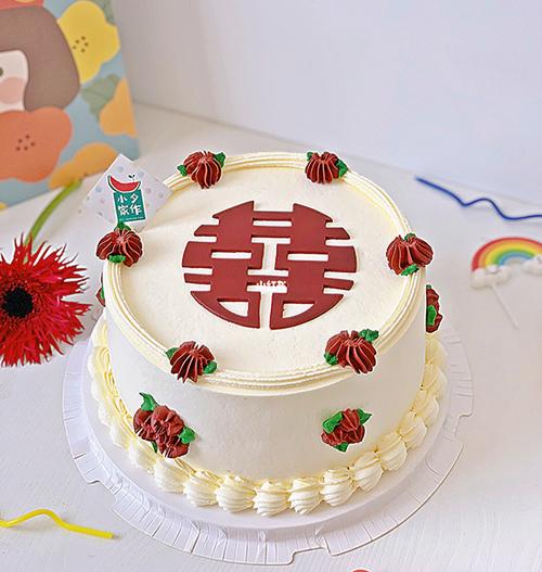 复古喜字蛋糕_蛋糕_复古_婚姻_纪念日_订婚_婚嫁_婚礼