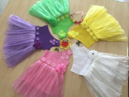 热卖不织布环保表演服装幼儿园亲子舞台走秀演出服手工diy制作材料包