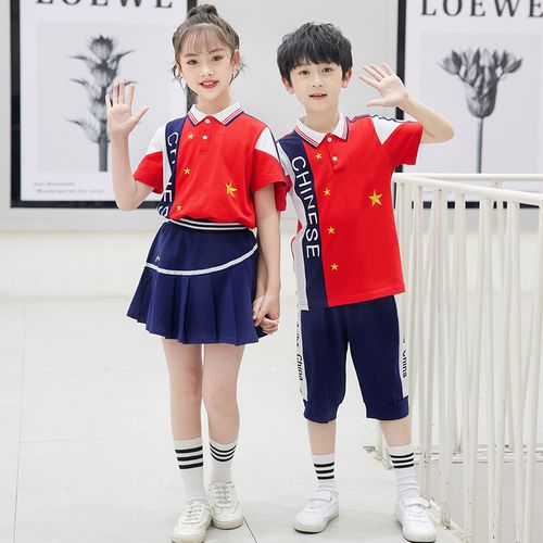 幼儿园夏季园儿童纯棉班服小学生春秋运动校服