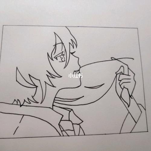 黑白动漫人物简笔画_简笔画_动漫_手绘_阴影_彩铅_马克笔_简笔画教程