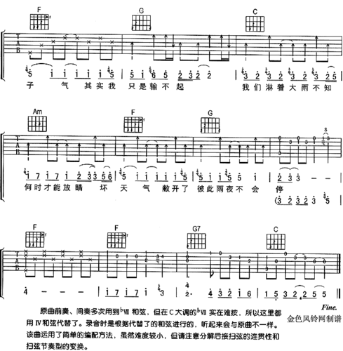 《坏天气》 简谱