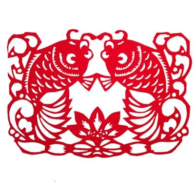 鲤跃龙门剪纸