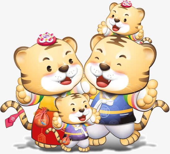 关键词 : 创意,卡通,可爱,老虎一家