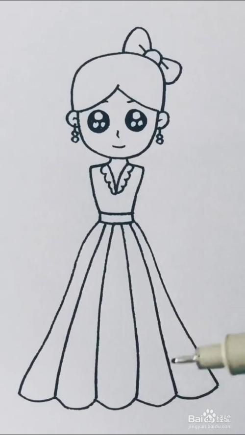 女孩的简笔画怎样画?