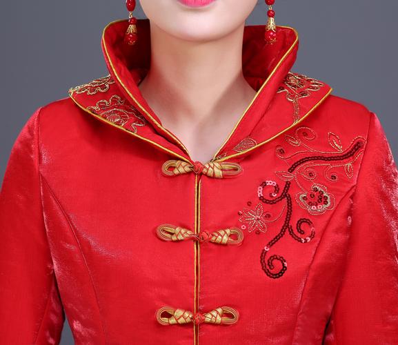 红棉衣棉裤套装上轿服结婚新娘装敬酒礼服红色棉花袄婚庆礼服夹棉