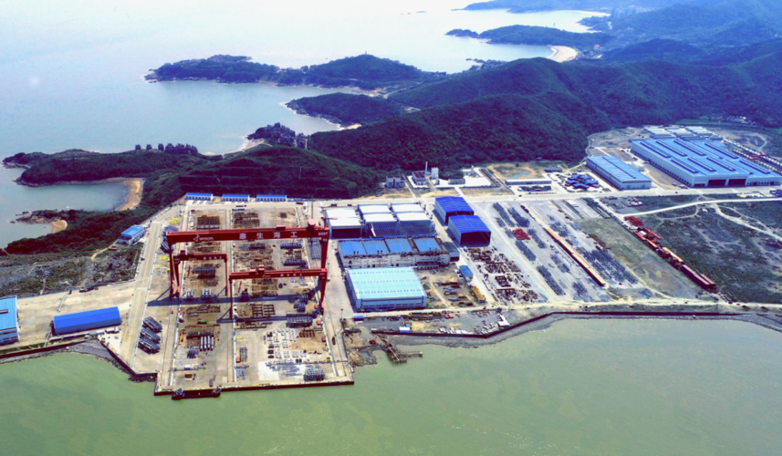 (2020年5月19日,中国上海)惠生海洋舟山基地在建项目&mdash;&mdash