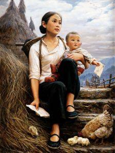 李自健油画:家书