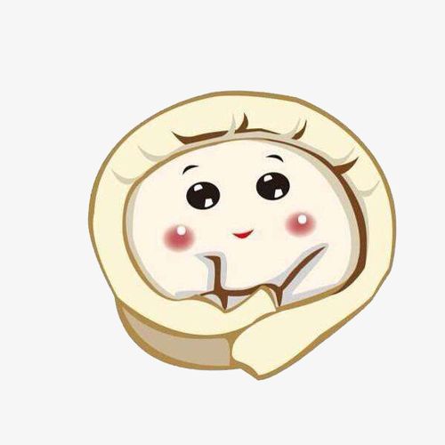 可爱的卡通馄饨