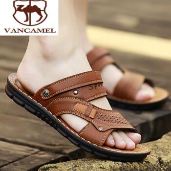 穿人字拖男沙滩鞋夹趾男凉鞋开车穿的8805棕色旗舰官方店41旗舰官方店