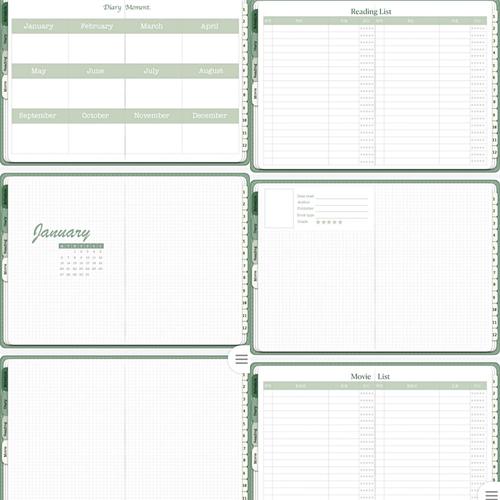 ipad电子手帐素材模板