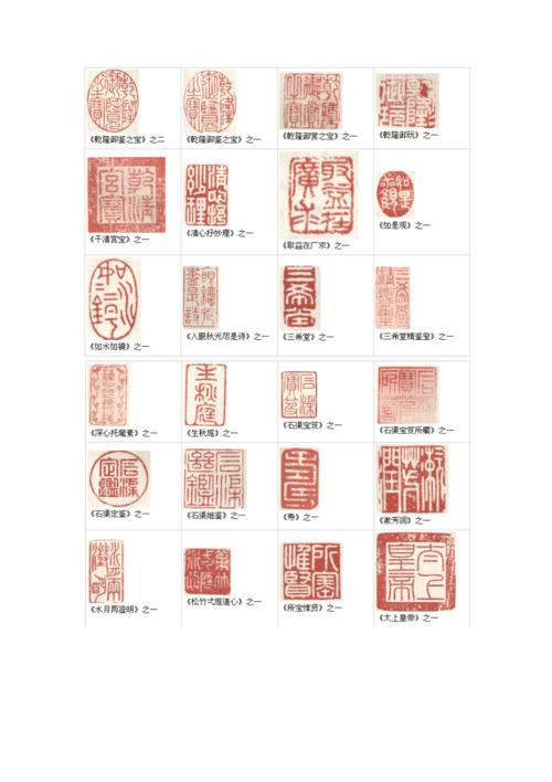 清代皇帝玉玺乾隆印章汇总